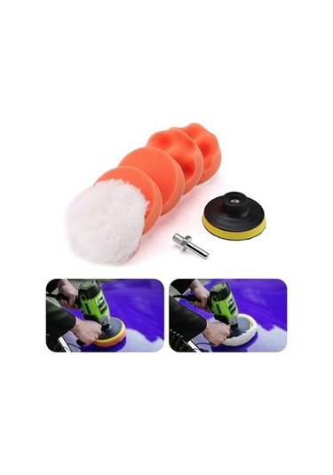 Prestigegoods 7 Parça Araç Cilalama Seti - 6 İnç Köpük & Yün Pedler, Otomobil Parlatma İçin M10 Delikli