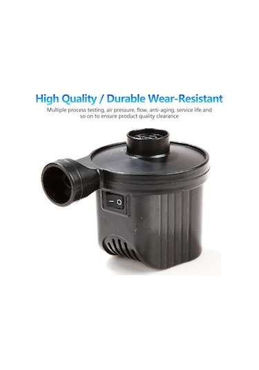 Xindoker Jh-618c-x Ev Ve Araç İkili Kullanım Elektrikli Hava Pompa, 3 Fişli, Hızlı Enflasyon, Yatak-havuz-kolye Uyumlu, 130w, Abs Malzeme