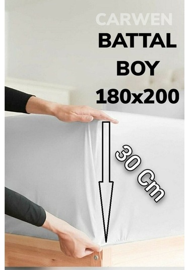 Ranfors Pamuk Battal Boy Lastikli Çarşaf Takımı Gri Renk