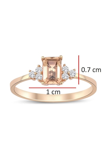 Morganite Taşlı Tasarım Pırlanta Yüzük