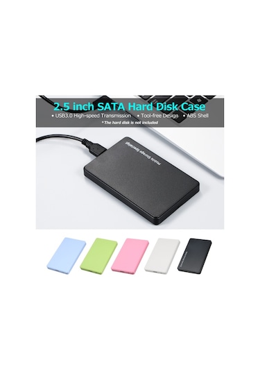 2,5 İnç Sabit Disk Kutusu Usb3.0 Harici Hdd/ssd Muhafazası Sata Sabit Disk Kutusu Aletsiz Tasarım Kolay Kurulum Abs Kabuk Yeşil