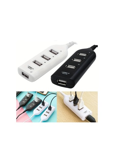 Fochsia 1 Adet Hızlı 4 Port Usb 2.0 Hub Dağıtıcı Mikro Usb Çoklu Bağlantı Noktası Adaptörü Beyaz