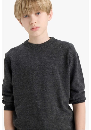 Defacto Erkek Çocuk Bisiklet Yaka Triko Kazak A4992a825wnar195 Antrasit