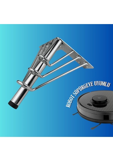 18 Cm Metal 3 Telli Koltuk Ayağı Mobilya Ayağı Ünite Ayağı Konsol Ayağı Puf Berjer Ayağı Krom