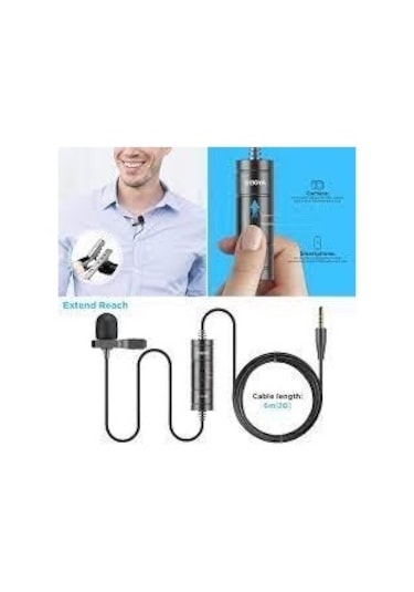 Boya By-m1s Kablolu Yaka Mikrofonu Pc Akıllı Telefon Dslr İçin 3.5mm Trrs Kondenser Yaka Mikrofonu