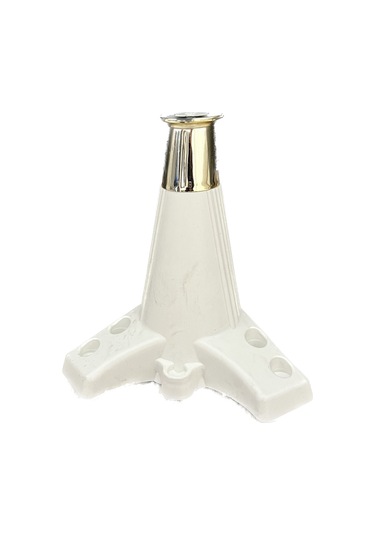 Homdep Beyaz Çizgili Plastik Ayak Kanepe Koltuk Baza Mobilya Ayağı 15cm Beyaz