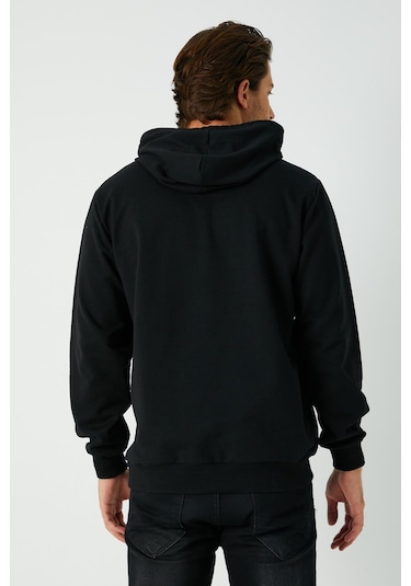 Comeor Erkek Siyah Basic Kapüşonlu Regular Fit Normal Kesim 2 İplik Kumaş Günlük Sweatshirt Siyah Comeor Erkek Siyah Basic Kapüşonlu Regular Fit Normal Kesim 2 İplik Kumaş Günlük Sweatshirt Siyah