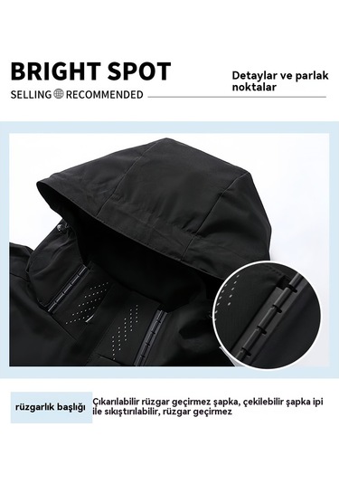 Yeni Sonbahar Ve Kış Dış Mekan Rüzgar Geçirmez Ve Su Geçirmez Erkek Ceketi Gri