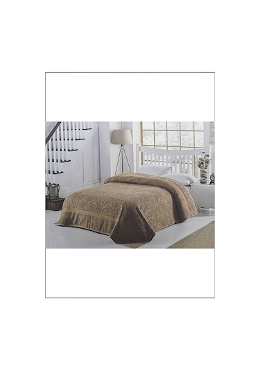 Fialka Havlu Yatak Örtüsü Koyu Kahve Çift Kişilik