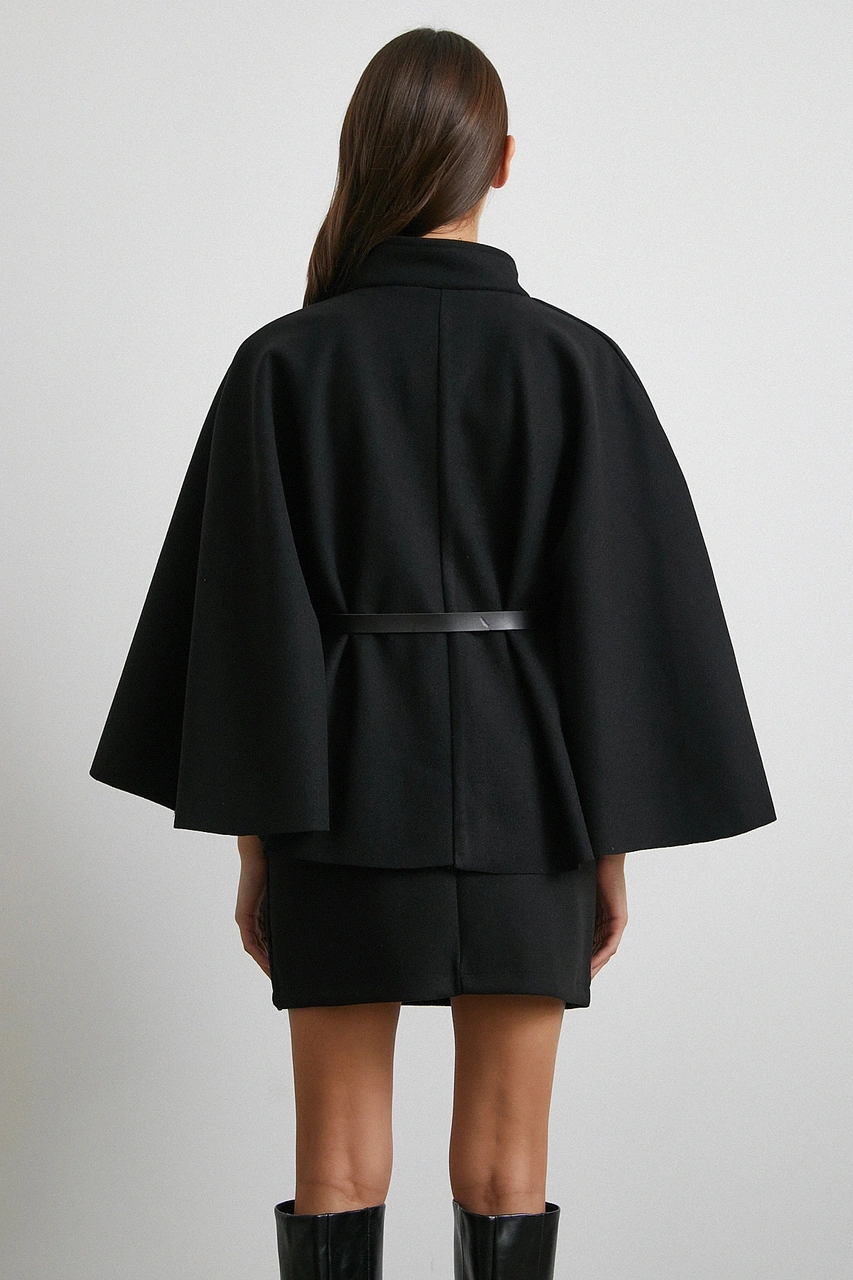 Kemer Kaşe Panço Siyah Siyah