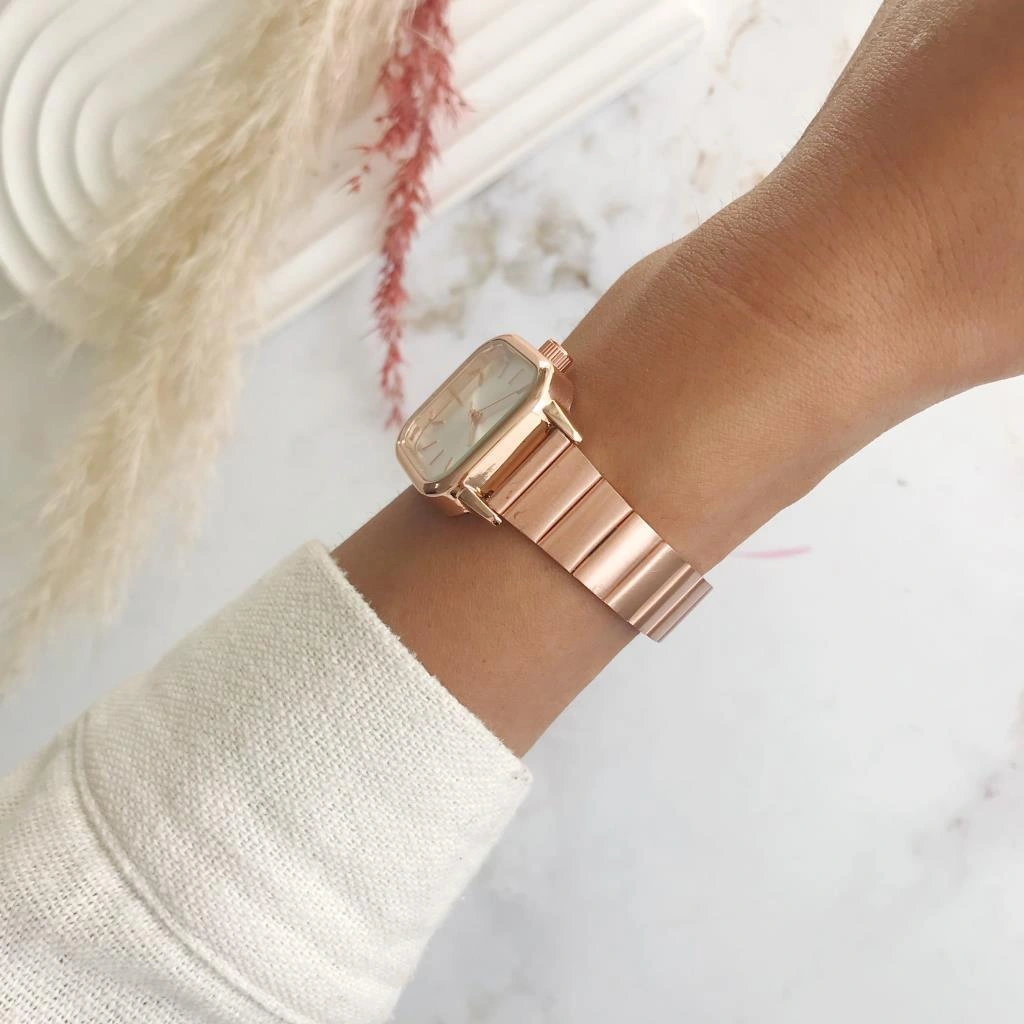 Hemera Gümüş Kadran Rose Metal Kadın Kol Saati Rose Gold