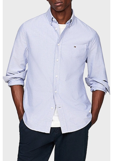 Tommy Hilfiger Erkek Gömlek Mw0mw35774 Cı0 Mavi Mavi