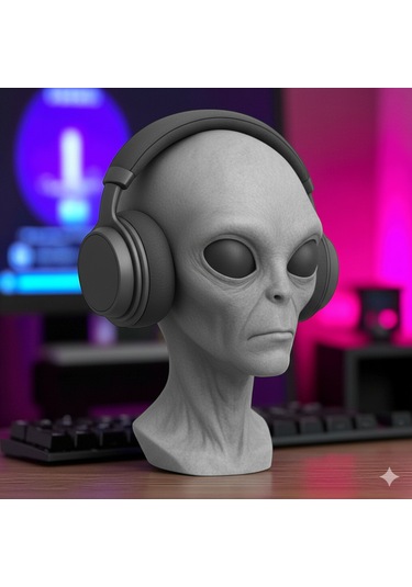 Alien Kulaklık Standı 3d Baskı Oyuncu Aksesuarı Masaüstü Dekor
