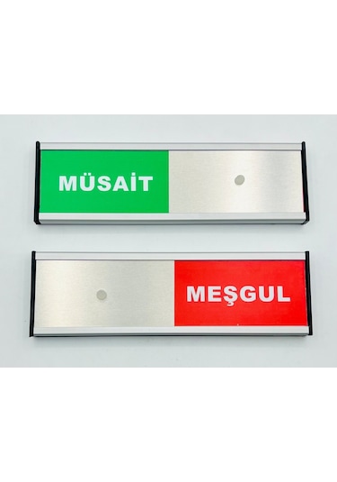 Müsait-Meşgul Tabelası Sürgülü Kapı Yönlendirme Levhası Xl