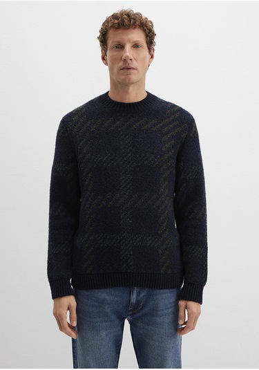 Mavi - Yün Karışımlı Lacivert Kazak 0710333-70497 Lacivert