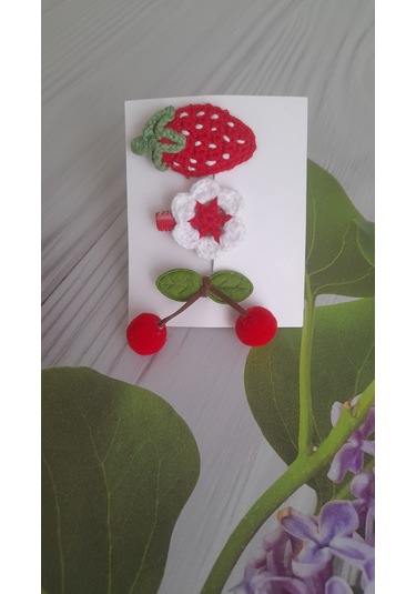 Örgü Toka 3'lü Set Saç Aksesuarı Çok Renkli