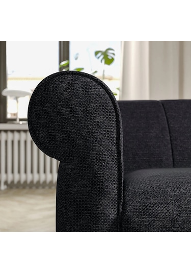 Ikea Antrasit Şık Kanepe - 3'lü Kanepe