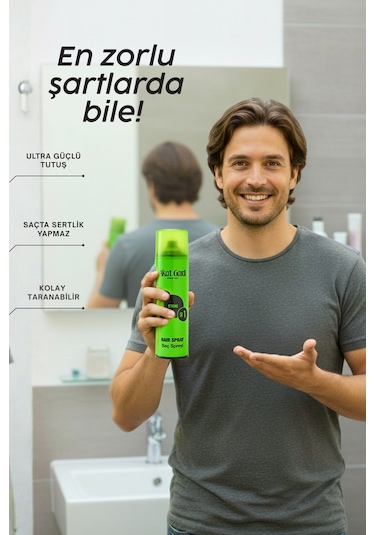 Akat Gardi Saç Spreyi Strong No:1 Yeşil 180 Ml