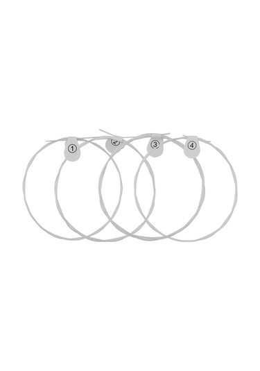 Yaozixa Konser Ukulele İçin Nilon Tel Seti, Yüksek Gerilimli, Ses Kalitesi İyileştirici, 4 Tel Ebgd Akortu, 0.024-0.037 İnç