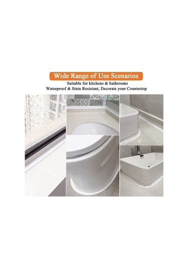 Besthome1 Su Geçirmez Banyo Bandı 3'lü Set, 3.7cmx3.2m, Kalıntı Önleyici Diğer