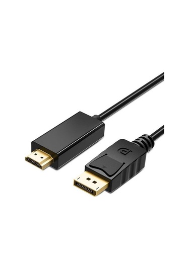 Trendooze Homyl Dp Kablo Adaptörü, Altın Kaplama, Siyah 1.8m