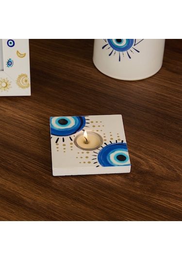 Deco Totemic Tealight Mum Ve Mumluk - Renkli - 10x10 Cm