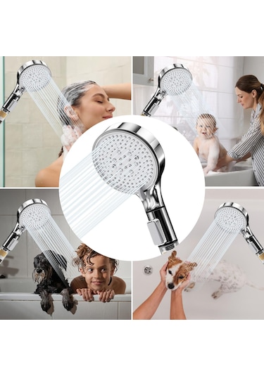 Qianfan 5 Püskürtme Türüne Sahip El Duşu, Duş Başlığı, Yağmur Krom