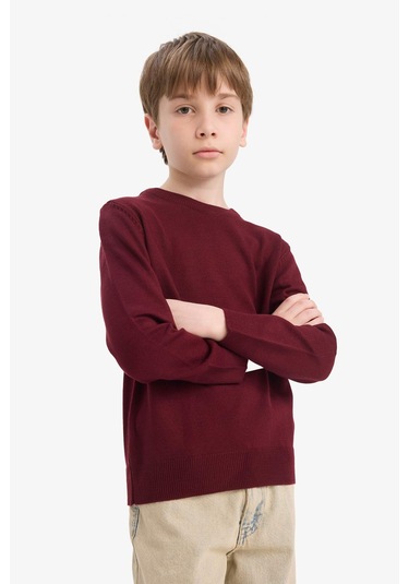 Defacto Erkek Çocuk Bisiklet Yaka Triko Kazak A4992a825wnbr194 Bordo Defacto Erkek Çocuk Bisiklet Yaka Triko Kazak A4992a825wnbr194 Bordo