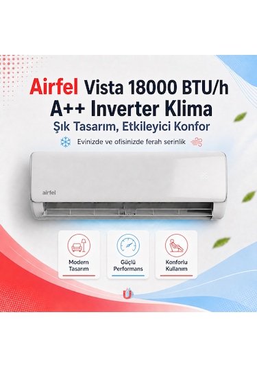 Airfel Vista Serisi 2026 Split LTXP50A 18.000 Btu/h A++ R32 Inverter Klima