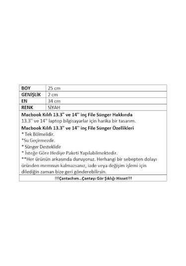 13.3'' Ve 13'' İnç Apple Uyumlu MacBook File Sünger Laptop Kılıfı
