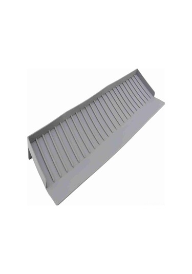 Besthome1 Silikon Lavabo Kenar Koruyucu, Ölçeklenebilir 3.7-6 İnç, Su Akışı İçin 5 Derece Eğim, Kaymazsız Dokulu, Mermer Ve Kuv Gri