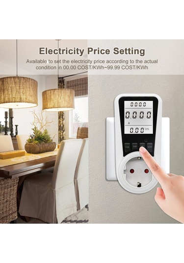 Yunboo Beyaz Evrensel Tip Akıllı Prizi - Enerji Tüketimi Ve Maliyet İzleme Cihazı Ac230v-250v