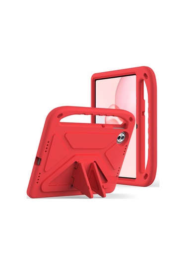 Honor Pad 10 Kılıf El Tutacağı Destekli Tablet Eva Kılıfı - Kırmızı Tablet Kılıfı