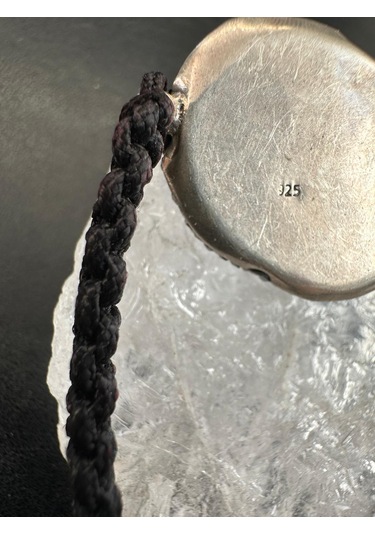 Zirkon Markazit Ve Doğal Sitrin Bereket Taşlı İpli Gümüş Bileklik
