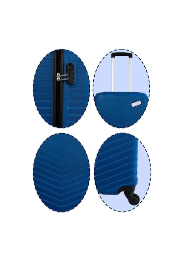 Wexta Wx-1001 Çivit Mavi Kabin Boy Valiz Mavi