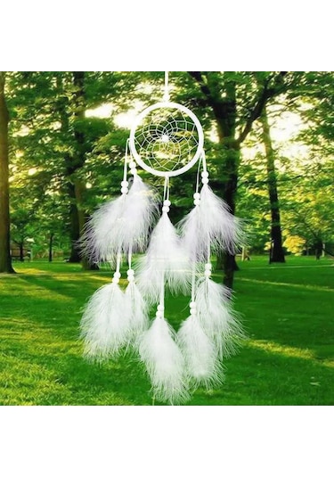 Singree Ev Dekorasyonu Için El Dokuma Renkli Yüzük Ağacı, Uyku Güvenliği Ve Güzellik Sağlar - 55 Cm Uçuluklu Rüya Yakalayıcı Diğer