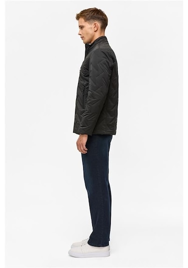 SÜVARİ Siyah Slim Kapitone Mont Siyah