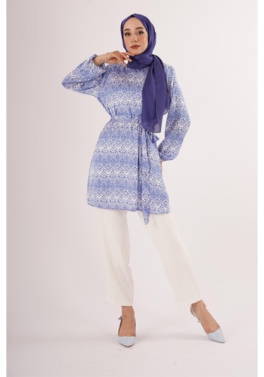 Fatma Sezen Çini Desen Tunik Çok Renkli