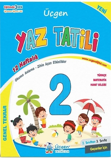 Üçgen 2.sınıftan 3.sınıflara Geçenler İçin Yaz Tatil Seti Tatil+problem Kitabı