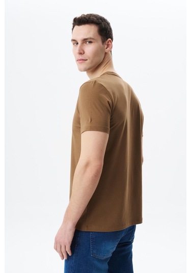 AR-MA Arma Erkek Regular Fit Basic Süprem V Yaka Tişört Y29364453102 Kahverengi