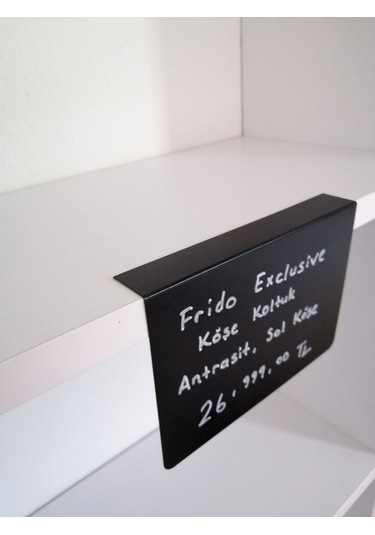 10 Adet Pvc Karatahta Siyah Etiket 14x10 Cm Yapışkanlı İsimlik