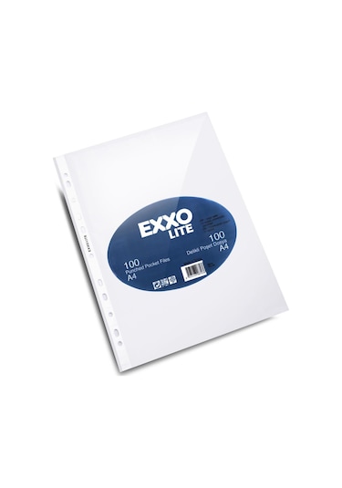 Exxo Lite A4 Delikli Poşet Dosya 100 Adet