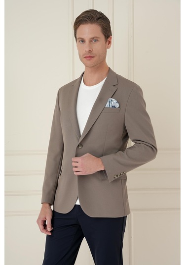 C 691 Slim Fit Bej Spor Ceket Bej