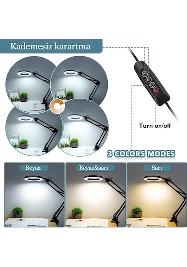 5/10x Akrobat Hareketli Salıncak Katlanabilir Büyüteç Usb 3 Renk