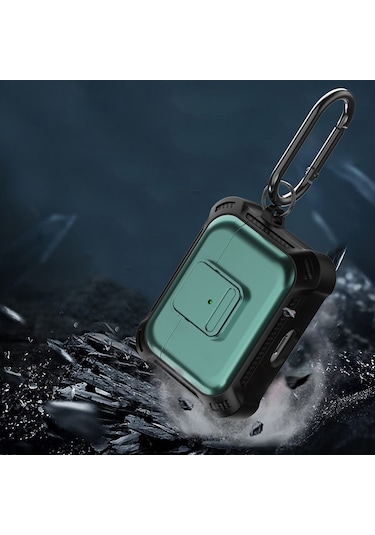 Airpods Uyumlu Pro Tpu + Pc İçin Anahtarlı Darbeye Dayanıklı Kulaklık Koruyucu Kılıf Mor