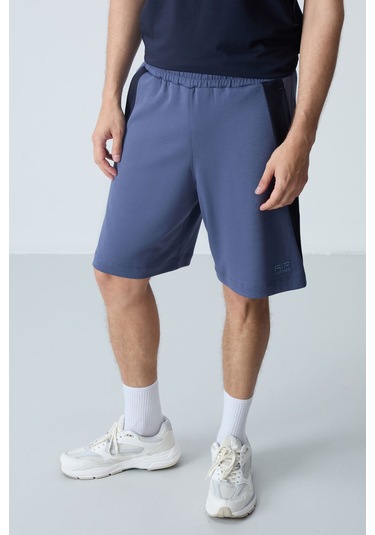 Tommy Life Petrol Pamuklu Kalın Yumuşak Dokulu Standart Fit Basic Erkek Şort - 81280 Petrol