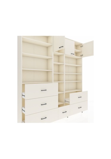 Arges Dolap 17 Raflı 6 Çekmeceli 3 Kapaklı 220x30x243 Aytaşı-aytaşı/aytaşı Aytası/aytası