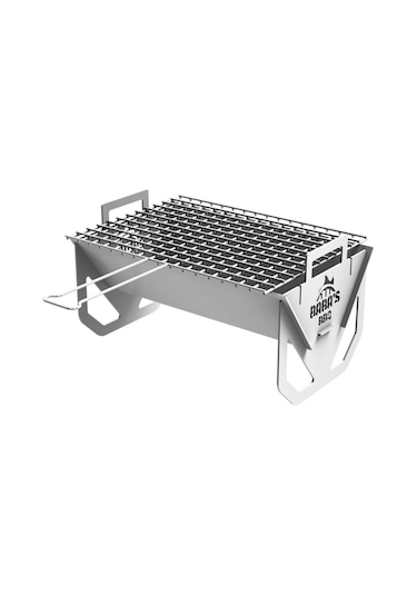 Origami Katlanır Mangal Model 1 / Paslanmaz Çelik / Baba's Bbq Krom