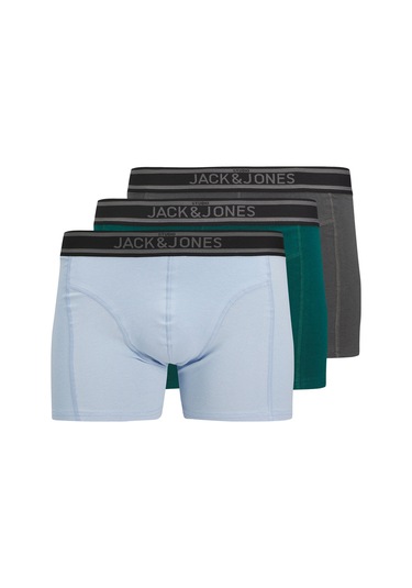 Jack & Jones Erkek Boxer 12268485 Petrol-açık Mavi-koyu Gri Petrol-açık Mavi-koyu Gri