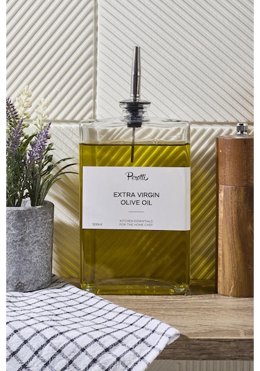 Molivet 500ml Silver Kapak Cam Yağdanlık-sosluk-sirkelik